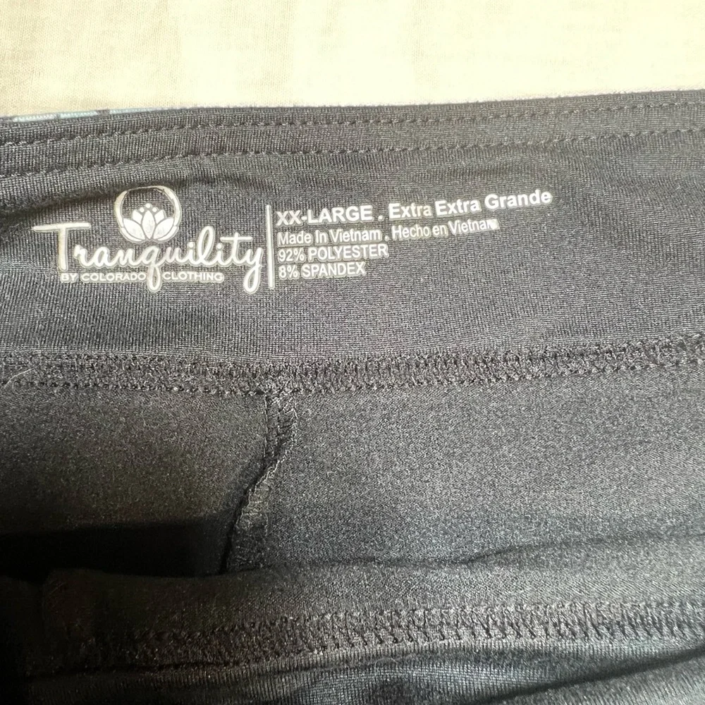 Tranquility Skort Skirt Size 2XL Tapestry Black  mint Blue Leafy pull on Stretch - Picture 4 of 8